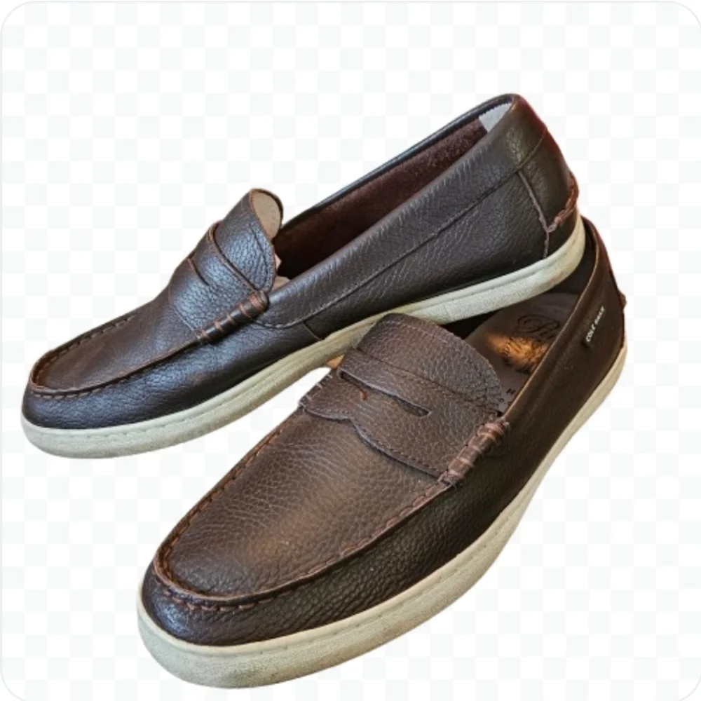 Cole Haan Brown Leather Preppy Penny Loafers Sz 10.5